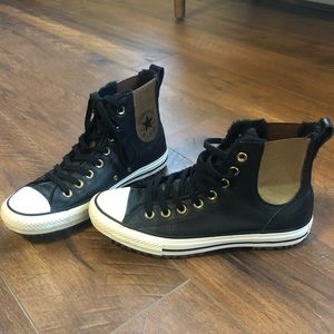 Converse Chuck Taylor high tops, leather